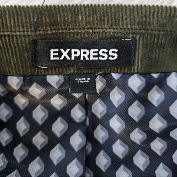 NWT EXPRESS MOSS GREEN SLIM DOUBLE BREASTED CORDUROY SUIT JACKET 44S - Picture 8 of 8